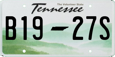 TN license plate B1927S