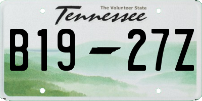 TN license plate B1927Z