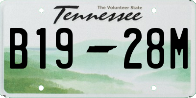 TN license plate B1928M