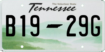 TN license plate B1929G