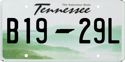 TN license plate B1929L