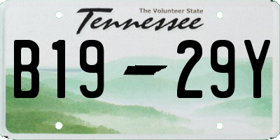 TN license plate B1929Y