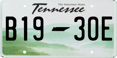 TN license plate B1930E