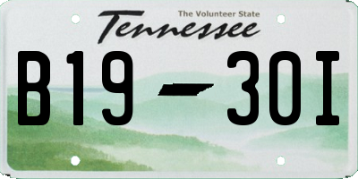 TN license plate B1930I