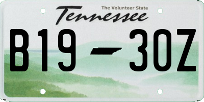 TN license plate B1930Z