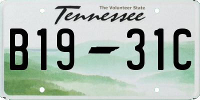 TN license plate B1931C