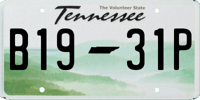 TN license plate B1931P