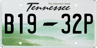 TN license plate B1932P