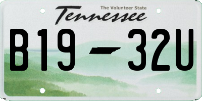 TN license plate B1932U