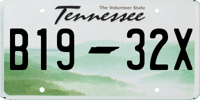 TN license plate B1932X