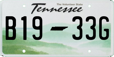 TN license plate B1933G