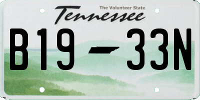 TN license plate B1933N