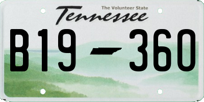 TN license plate B1936O