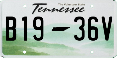 TN license plate B1936V
