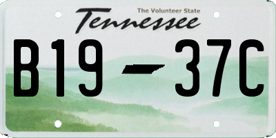 TN license plate B1937C
