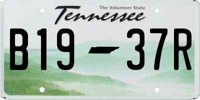TN license plate B1937R