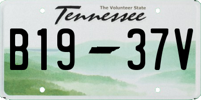 TN license plate B1937V