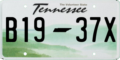 TN license plate B1937X