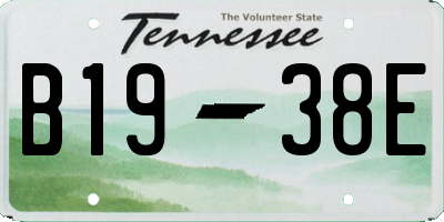 TN license plate B1938E