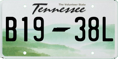 TN license plate B1938L