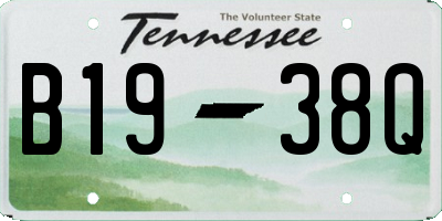 TN license plate B1938Q
