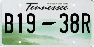 TN license plate B1938R