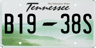 TN license plate B1938S