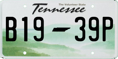 TN license plate B1939P