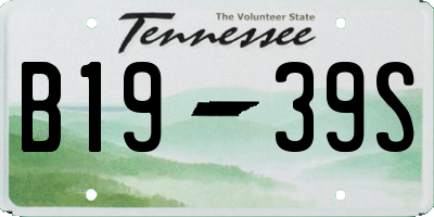 TN license plate B1939S