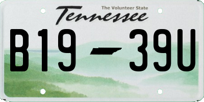 TN license plate B1939U