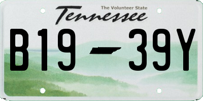 TN license plate B1939Y