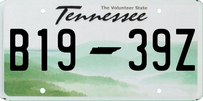 TN license plate B1939Z