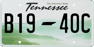TN license plate B1940C