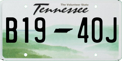 TN license plate B1940J