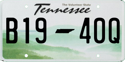 TN license plate B1940Q