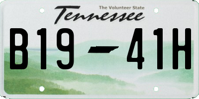 TN license plate B1941H