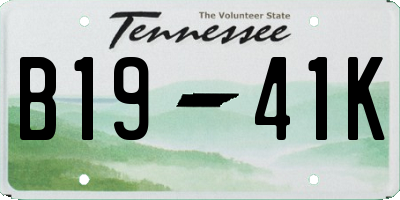 TN license plate B1941K