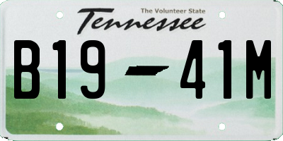 TN license plate B1941M