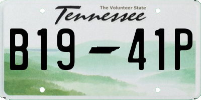 TN license plate B1941P