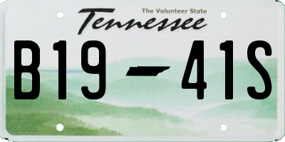 TN license plate B1941S