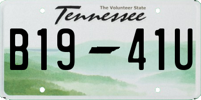 TN license plate B1941U