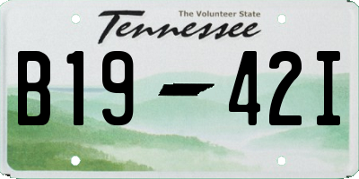 TN license plate B1942I