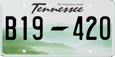 TN license plate B1942O