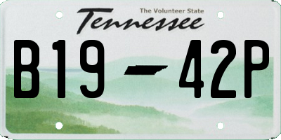 TN license plate B1942P