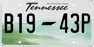 TN license plate B1943P