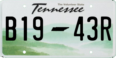 TN license plate B1943R