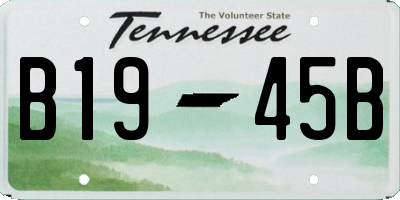 TN license plate B1945B