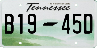 TN license plate B1945D