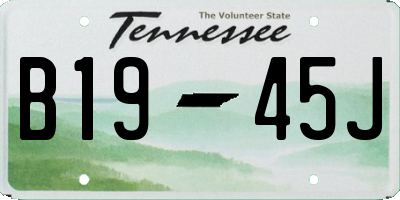 TN license plate B1945J