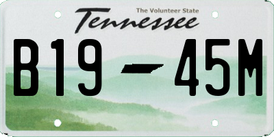 TN license plate B1945M